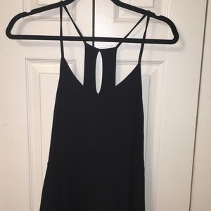 SO Fitted Black Strappy Skater Dress